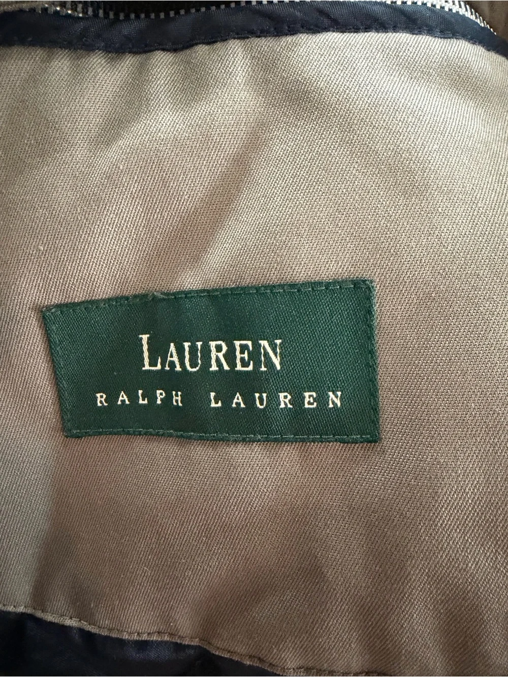 Lauren Ralph Lauren Vintage Double Breasted Trench Coat Contrast Collar Belted
